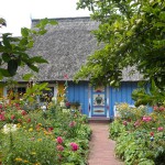 Gartenhaus in blau