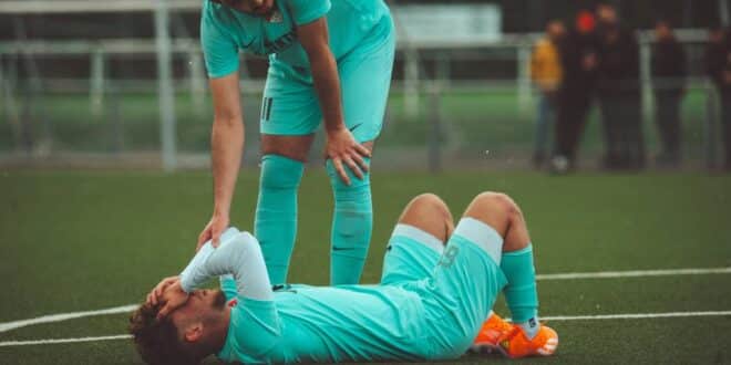 verletzter Fussballspieler